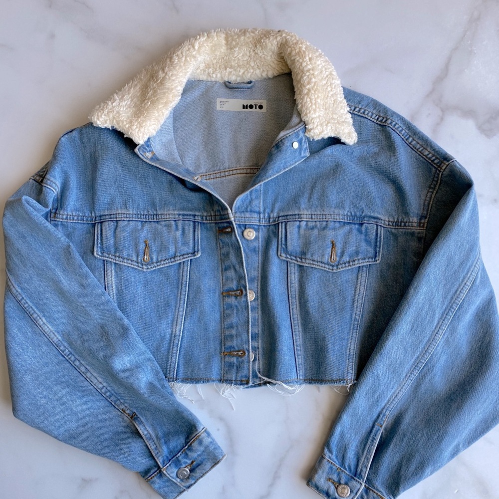 Cropped Topshop jeans jacket